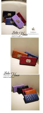 กระเป๋าสตางค์ Luluhouse รุ่นL55-03bllared/blue กระเป๋าสตางค์สวยสไตล์เกาหลีนำเข้าจากเจ้าของแบรนด์100%